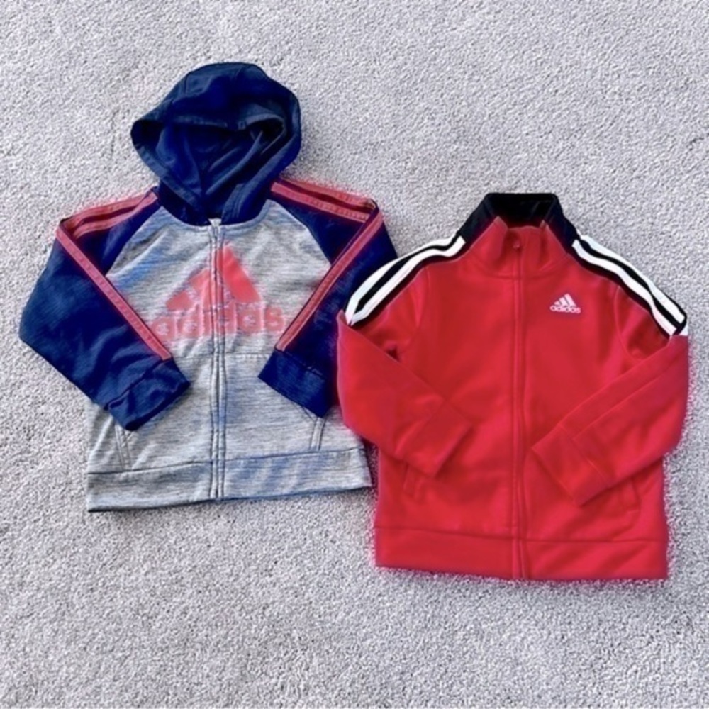 Set of two Adidas full zip jackets size 3T